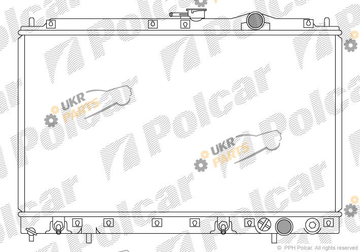Радиатор охлаждения двигателя Polcar 522008-4