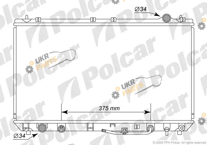 Радиатор охлаждения двигателя Polcar 813508-4
