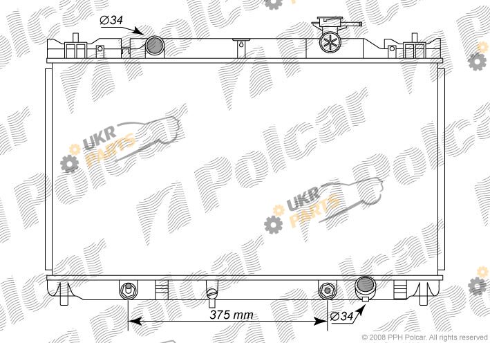 Радиатор охлаждения двигателя Polcar 813608-1