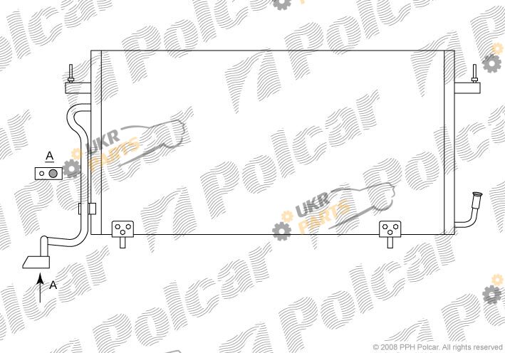 Радиатор кондиционера Polcar 2326K8C3