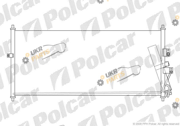Радиатор кондиционера Polcar 2755K8C3