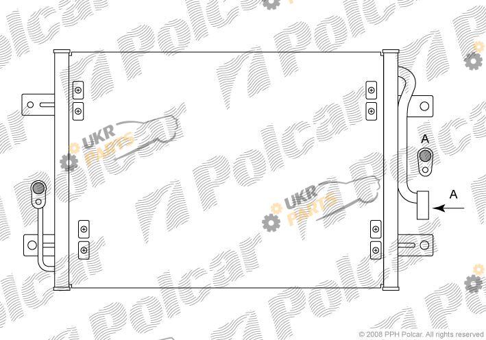 Радиатор кондиционера Polcar 3005K8C1