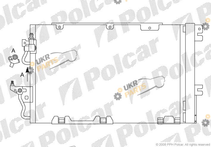 Радиатор кондиционера Polcar 5509K83X
