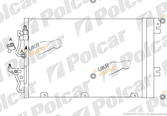 Радиатор кондиционера Polcar 5509K8C1