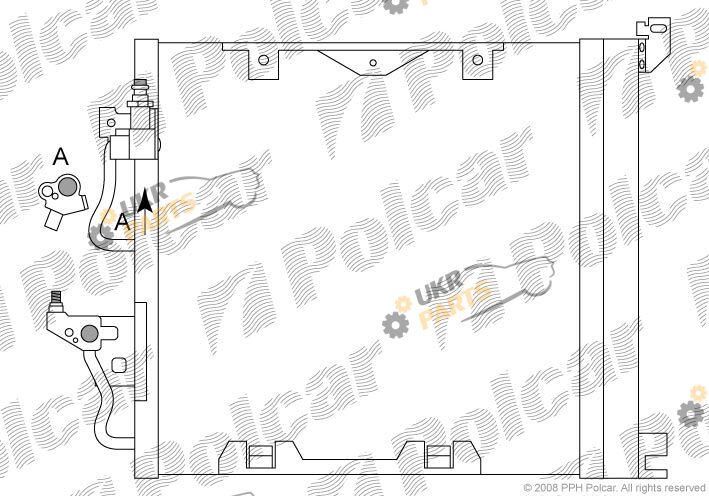 Радиатор кондиционера Polcar 5509K8C4