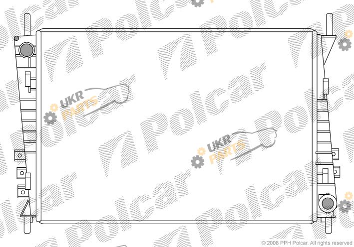 Радиатор охлаждения двигателя Polcar 3710081X