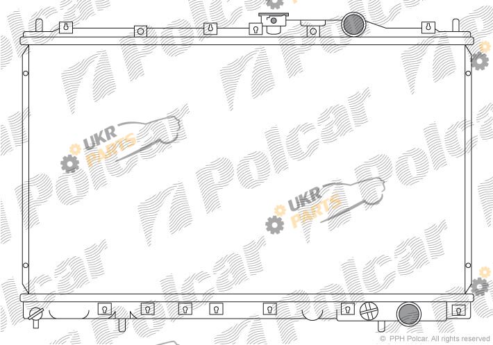 Радиатор охлаждения двигателя Polcar 521708-3