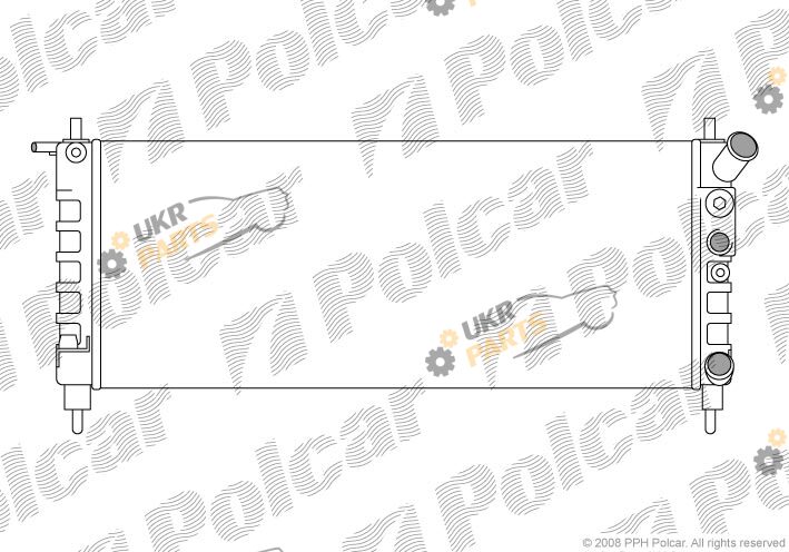 Радиатор охлаждения двигателя Polcar 555508-5