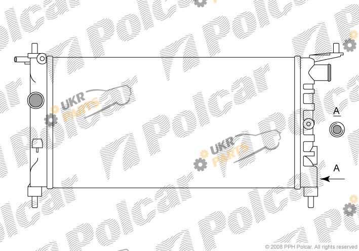 Радиатор охлаждения двигателя Polcar 555508A1