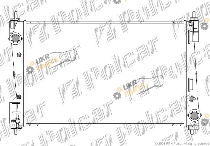 Радиатор охлаждения двигателя Polcar 555808-1