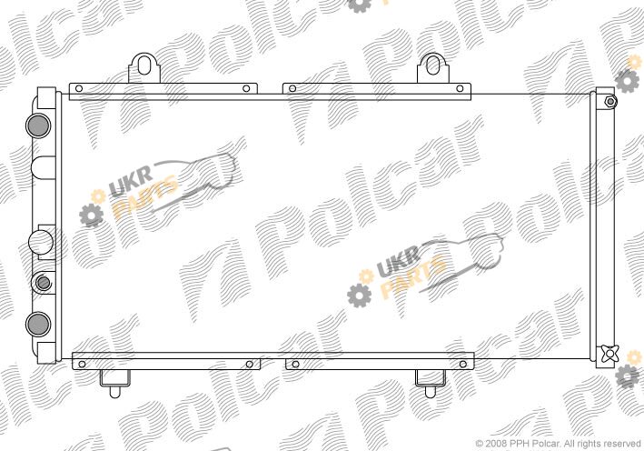 Радиатор охлаждения двигателя Polcar 570108A2