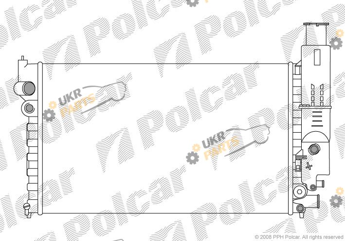 Радиатор охлаждения двигателя Polcar 574508A2