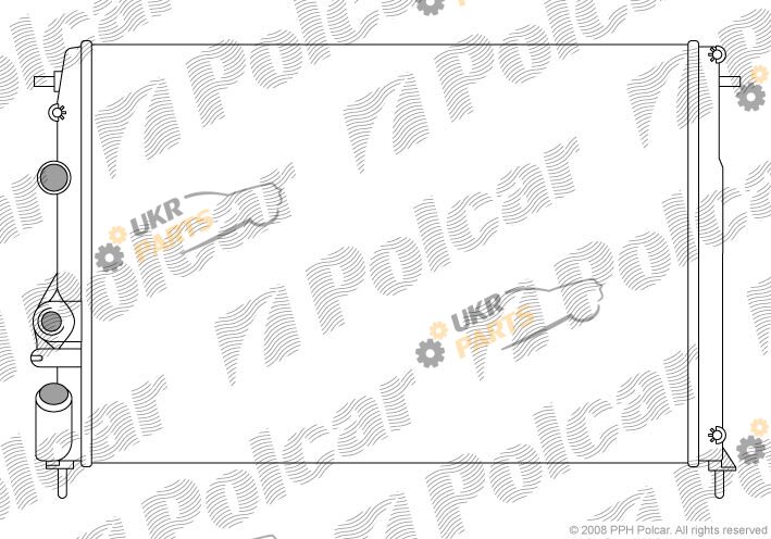 Радиатор охлаждения двигателя Polcar 600708-5