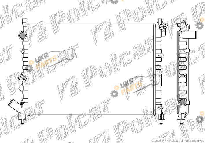 Радиатор охлаждения двигателя Polcar 603208A1