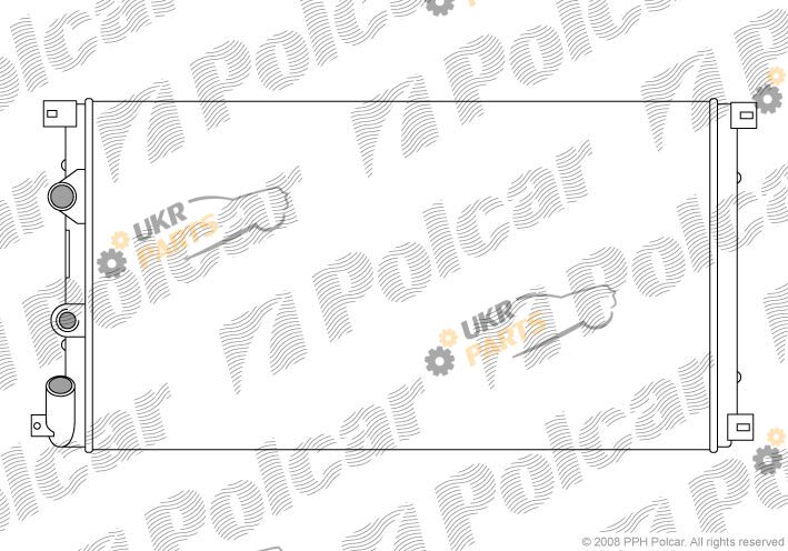 Радиатор охлаждения двигателя Polcar 604108A4