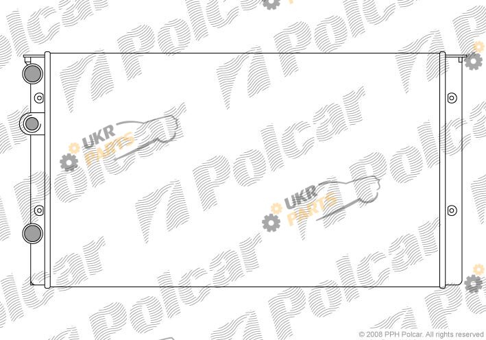Радиатор охлаждения двигателя Polcar 953808A6