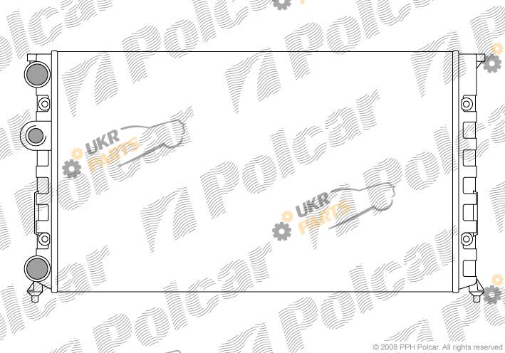 Радиатор охлаждения двигателя Polcar 953808A7