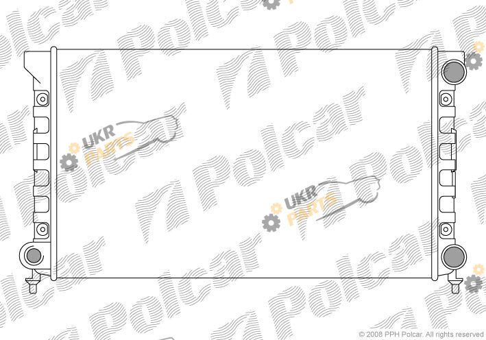Радиатор охлаждения двигателя Polcar 954608A4