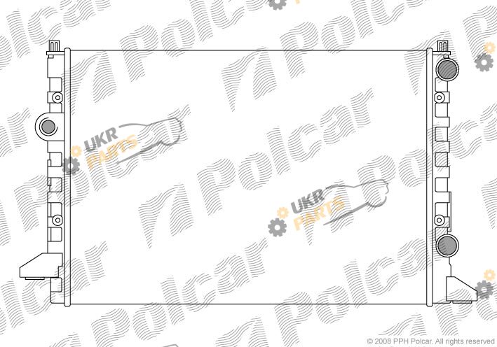Радиатор охлаждения двигателя Polcar 954708-4