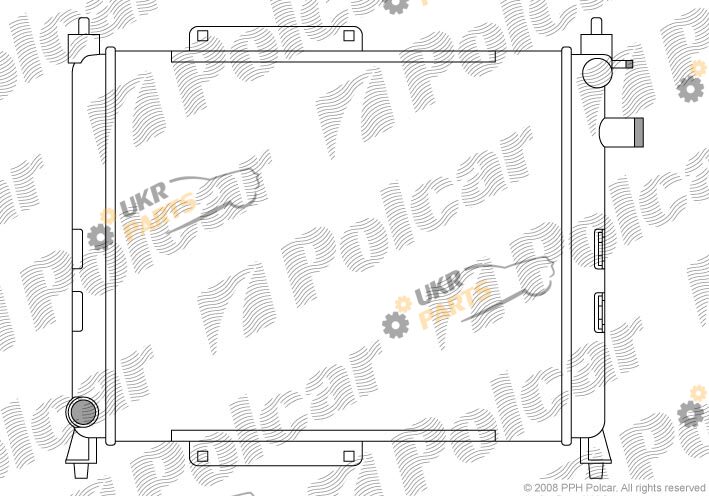 Радиатор охлаждения двигателя Polcar 632008A1