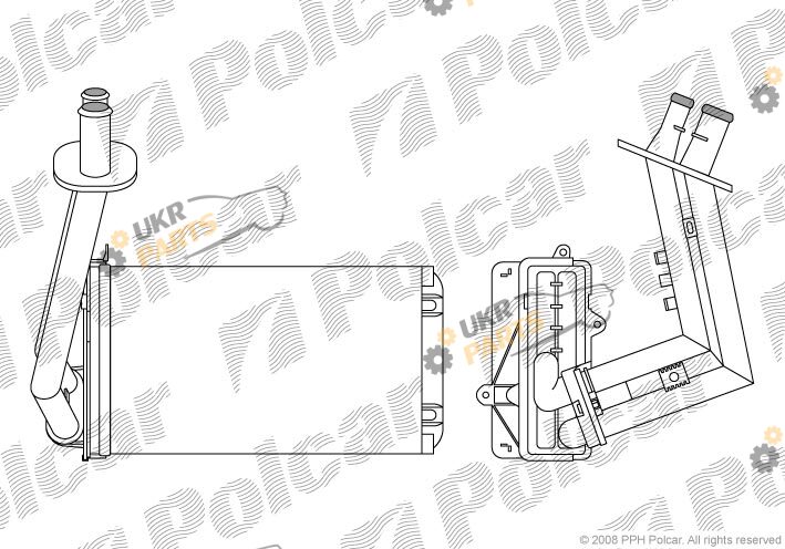 Радиатор печки Polcar 6007N8-1