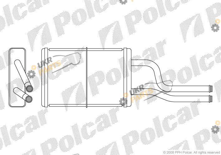 Радиатор печки Polcar 8166N8-1