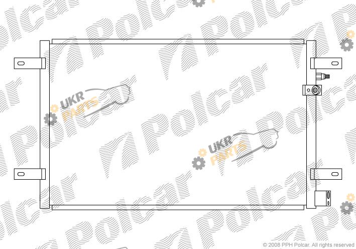 Радиатор кондиционера Polcar 1338K8C1