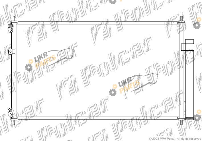 Радиатор кондиционера Polcar 3841K8C1