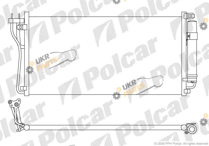 Радиатор кондиционера Polcar 4026K8C2
