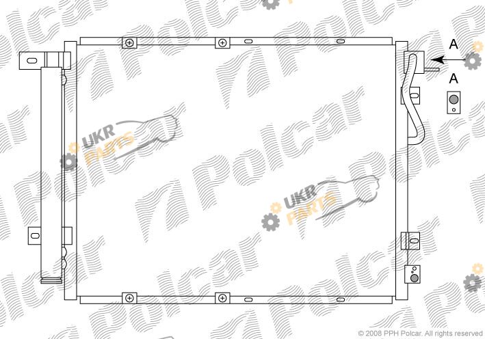 Радиатор кондиционера Polcar 4175K8C2