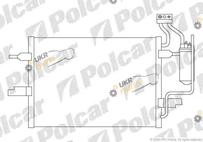 Радиатор кондиционера Polcar 5559K8C1