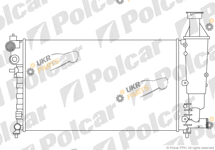 Радиатор охлаждения двигателя Polcar 230608-6