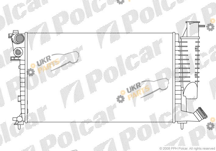 Радиатор охлаждения двигателя Polcar 232608-2