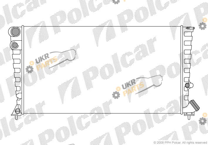 Радиатор охлаждения двигателя Polcar 235008-4