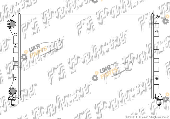 Радиатор охлаждения двигателя Polcar 304008A4