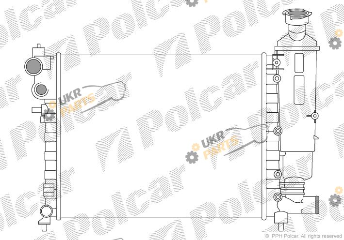 Радиатор охлаждения двигателя Polcar 570608-1