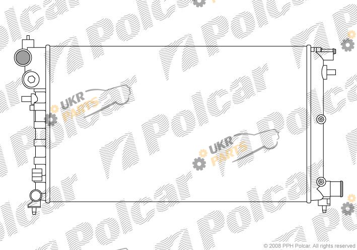 Радиатор охлаждения двигателя Polcar 570608A2