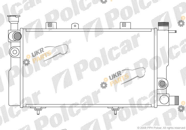 Радиатор охлаждения двигателя Polcar 572208A1