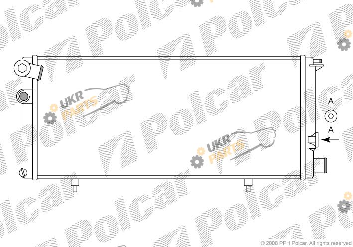 Радиатор охлаждения двигателя Polcar 572208A2