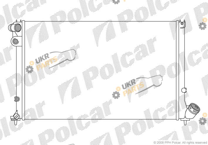 Радиатор охлаждения двигателя Polcar 574708-1