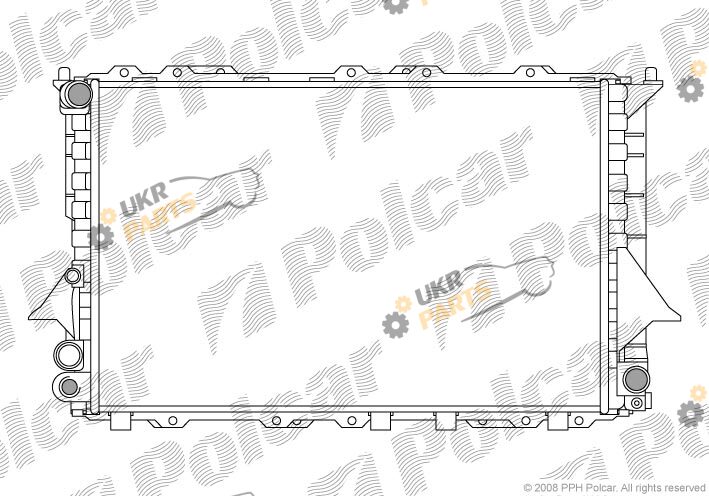 Радиатор охлаждения двигателя Polcar 131608A4