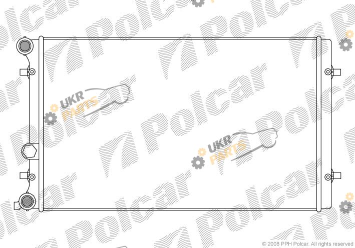 Радиатор охлаждения двигателя Polcar 132308-1
