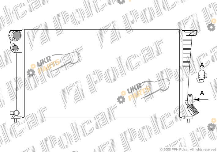 Радиатор охлаждения двигателя Polcar 232608A4
