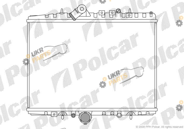 Радиатор охлаждения двигателя Polcar 233208A5