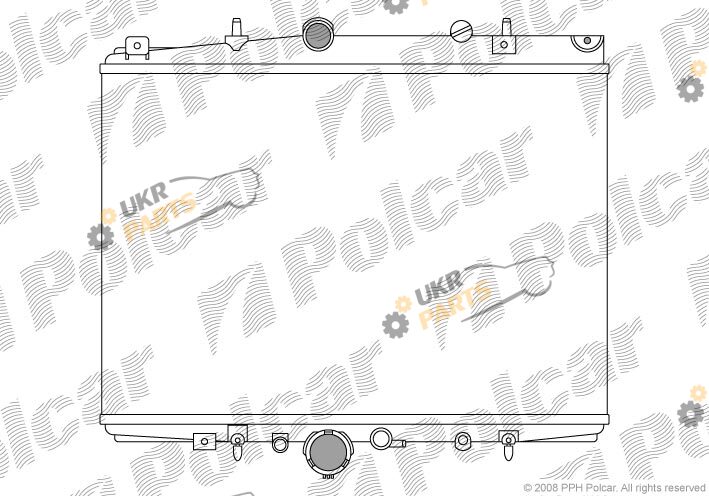 Радиатор охлаждения двигателя Polcar 233208A7