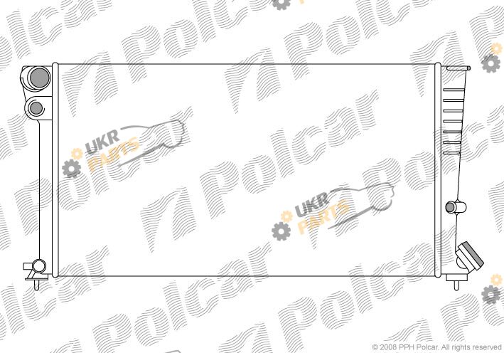 Радиатор охлаждения двигателя Polcar 235008A4