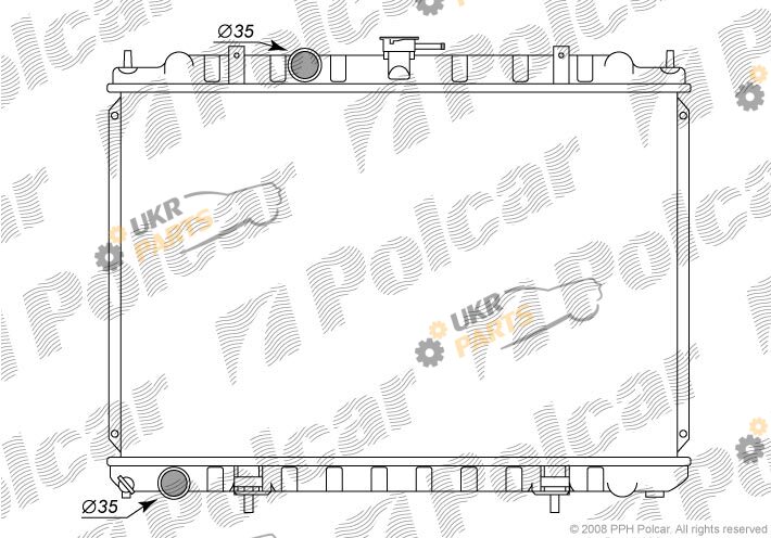 Радиатор охлаждения двигателя Polcar 2746084K