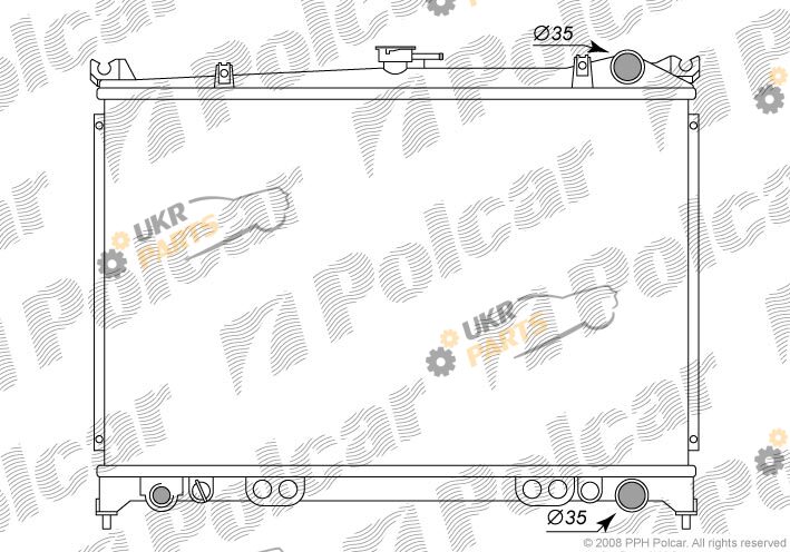 Радиатор охлаждения двигателя polcar 2780081K