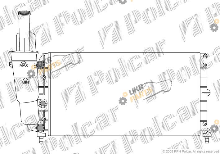 Радиатор охлаждения двигателя Polcar 301708A3