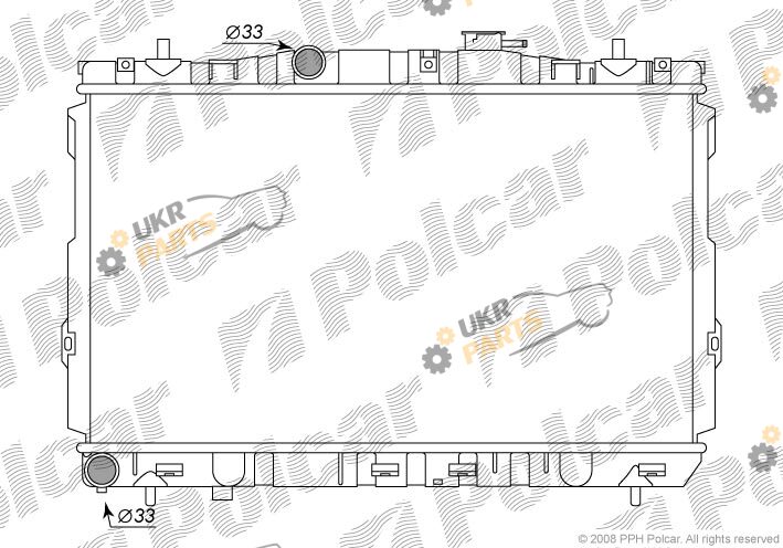 Радиатор охлаждения двигателя Polcar 4013081X